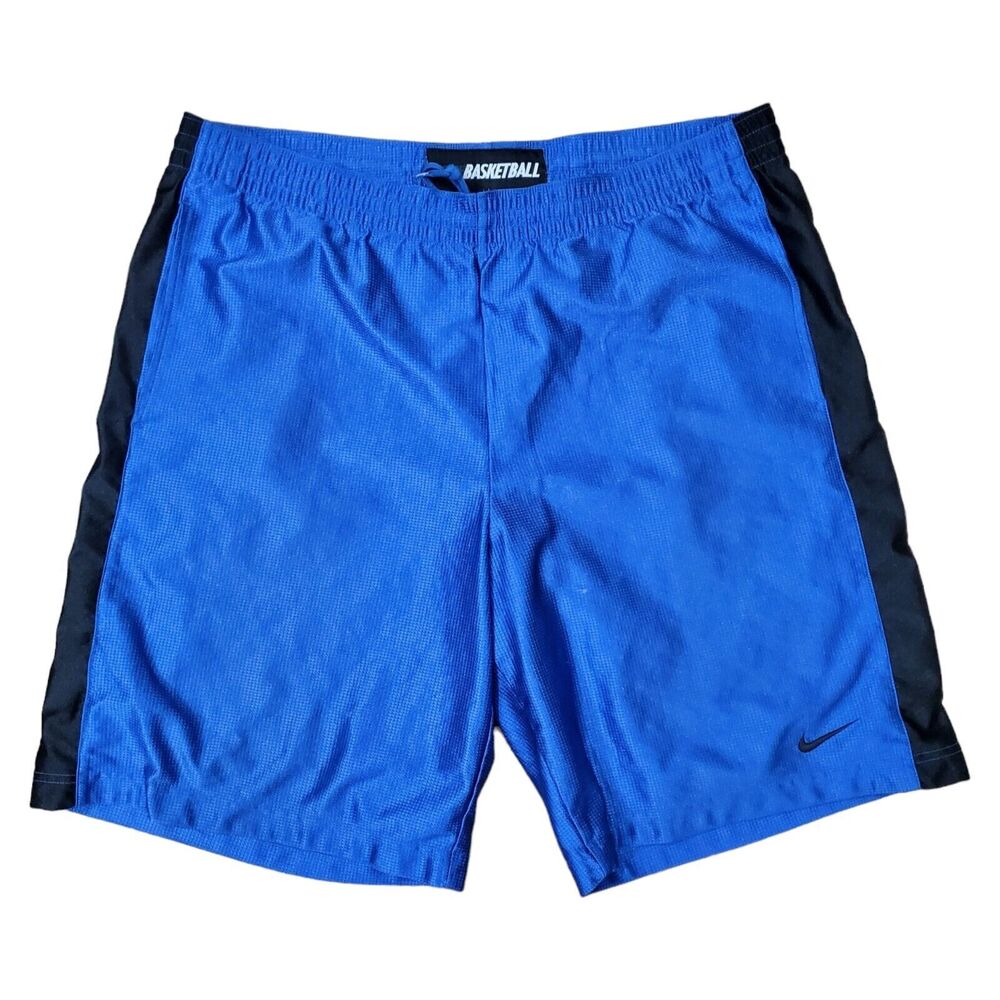 NIKE Shorts Mens XL Blue Black BASKETBALL Athletic Activewear Athleisure
